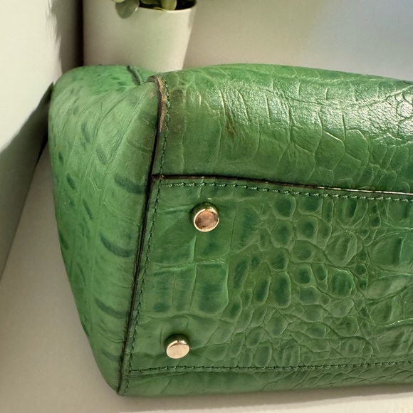 Kate Spade Large Green Embossed Leather Alligator Print - Picture 7 of 9